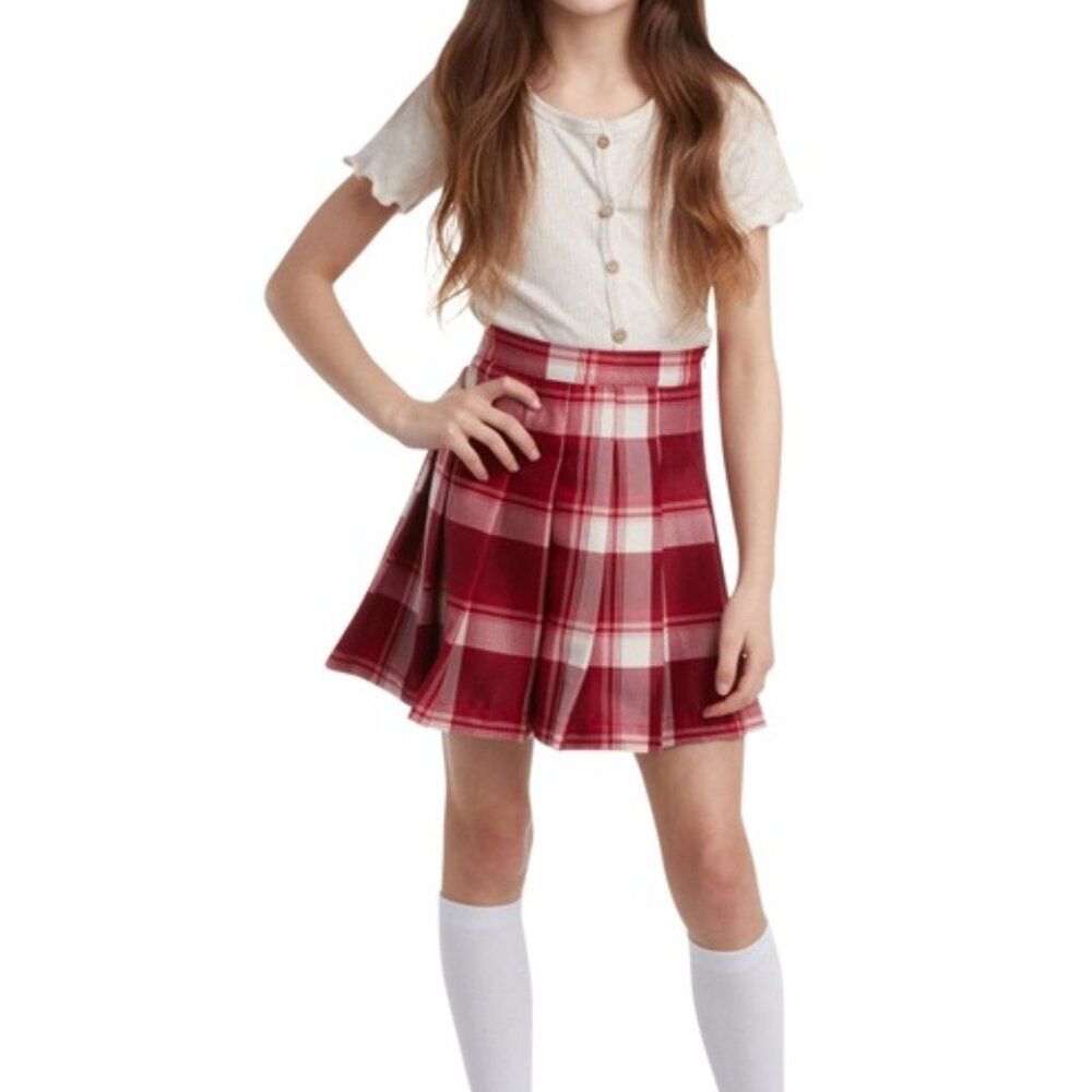 Jessica Simpson Girl’s Plaid Red Skirt